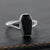 Black Onyx Coffin Sterling Silver Ring
