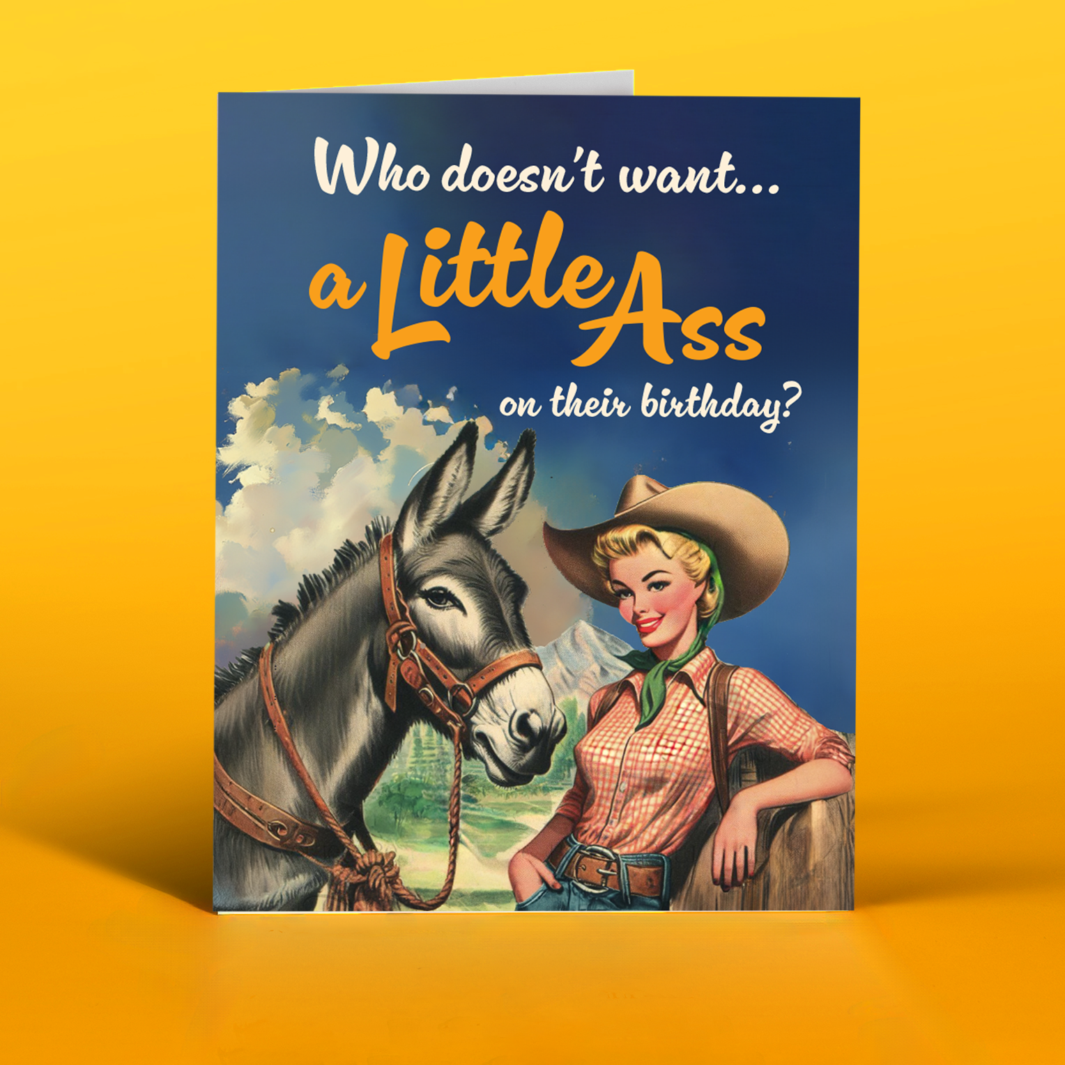 A LITTLE ASS funny birthday card