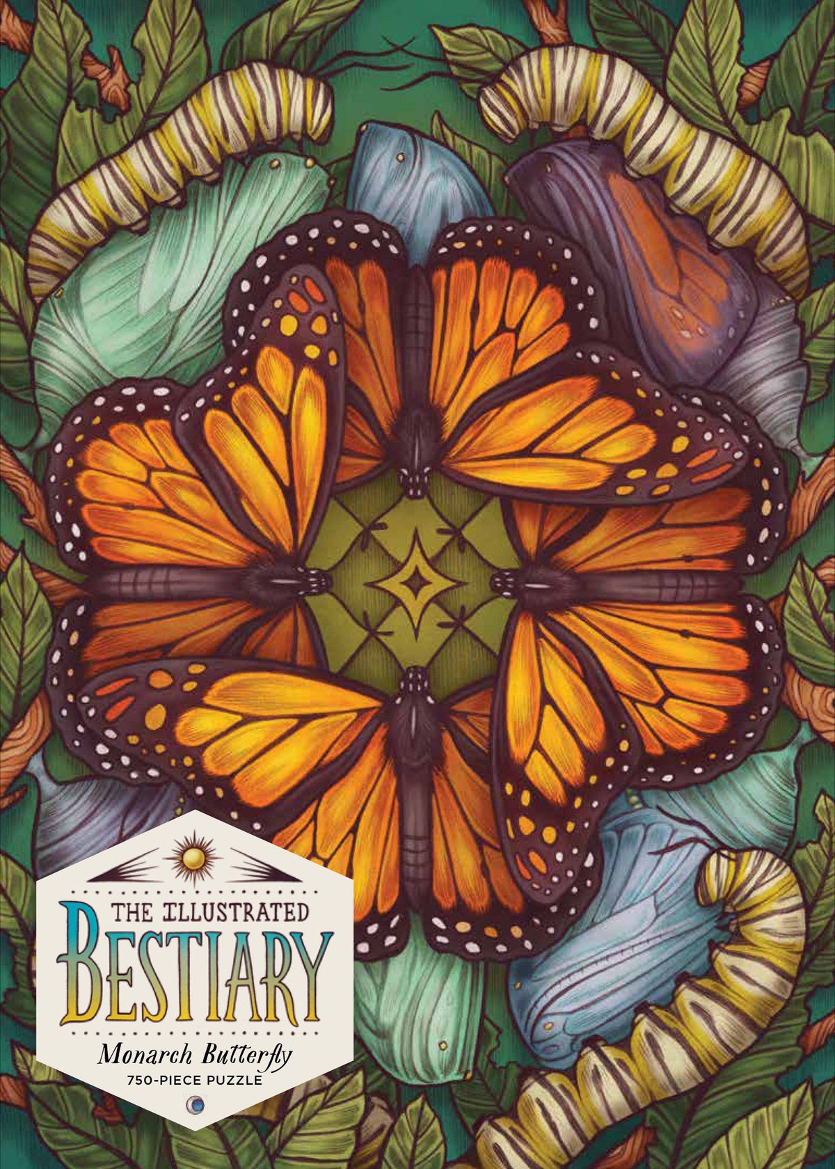 Illustrated Bestiary Monarch Butterfly Puzzle 750pcs