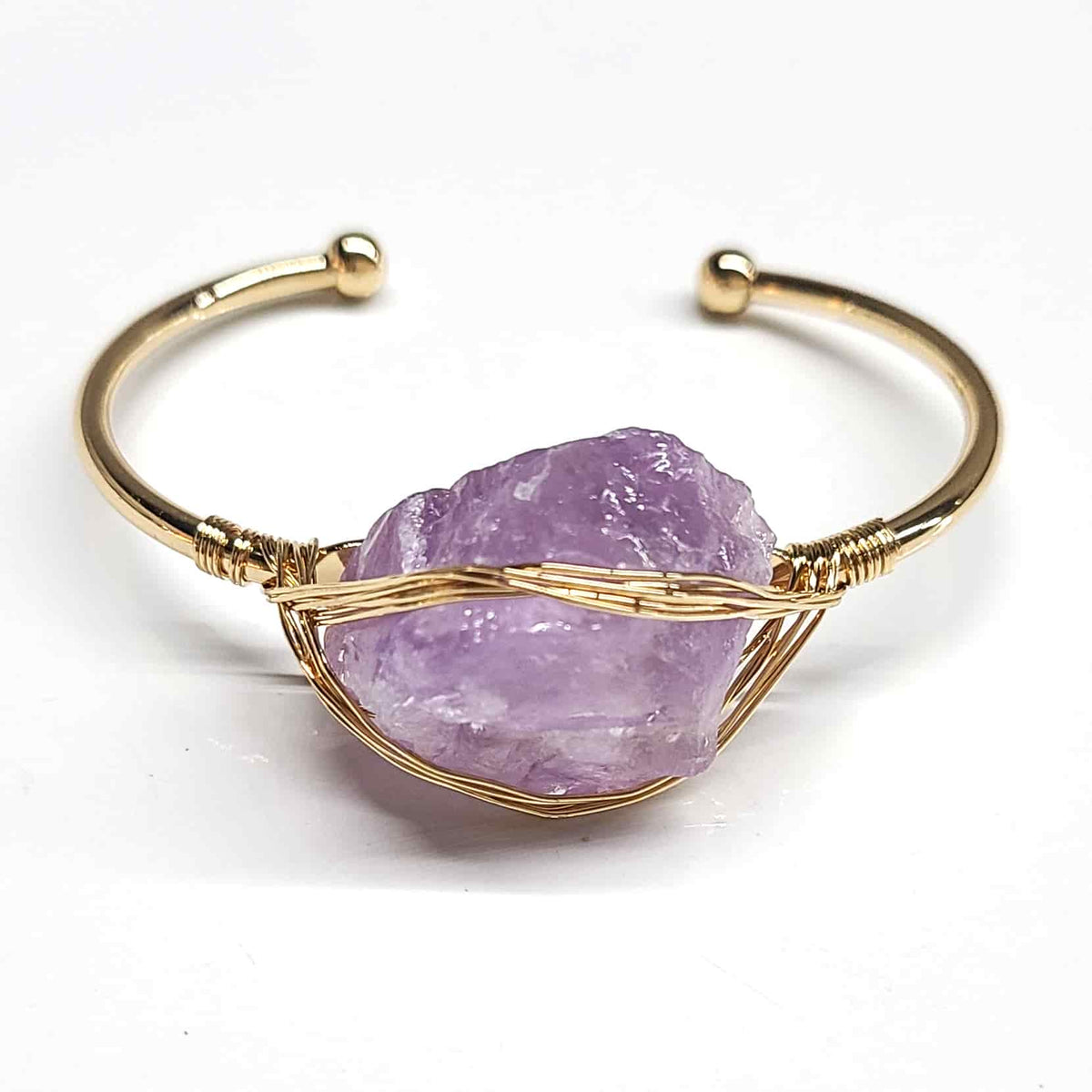 Wire Wrapped Crystal Bangle