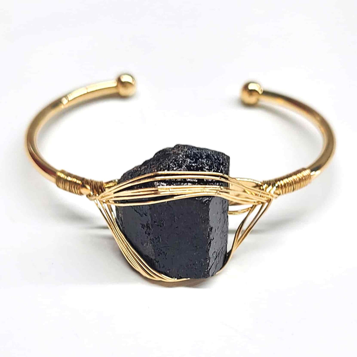 Wire Wrapped Crystal Bangle