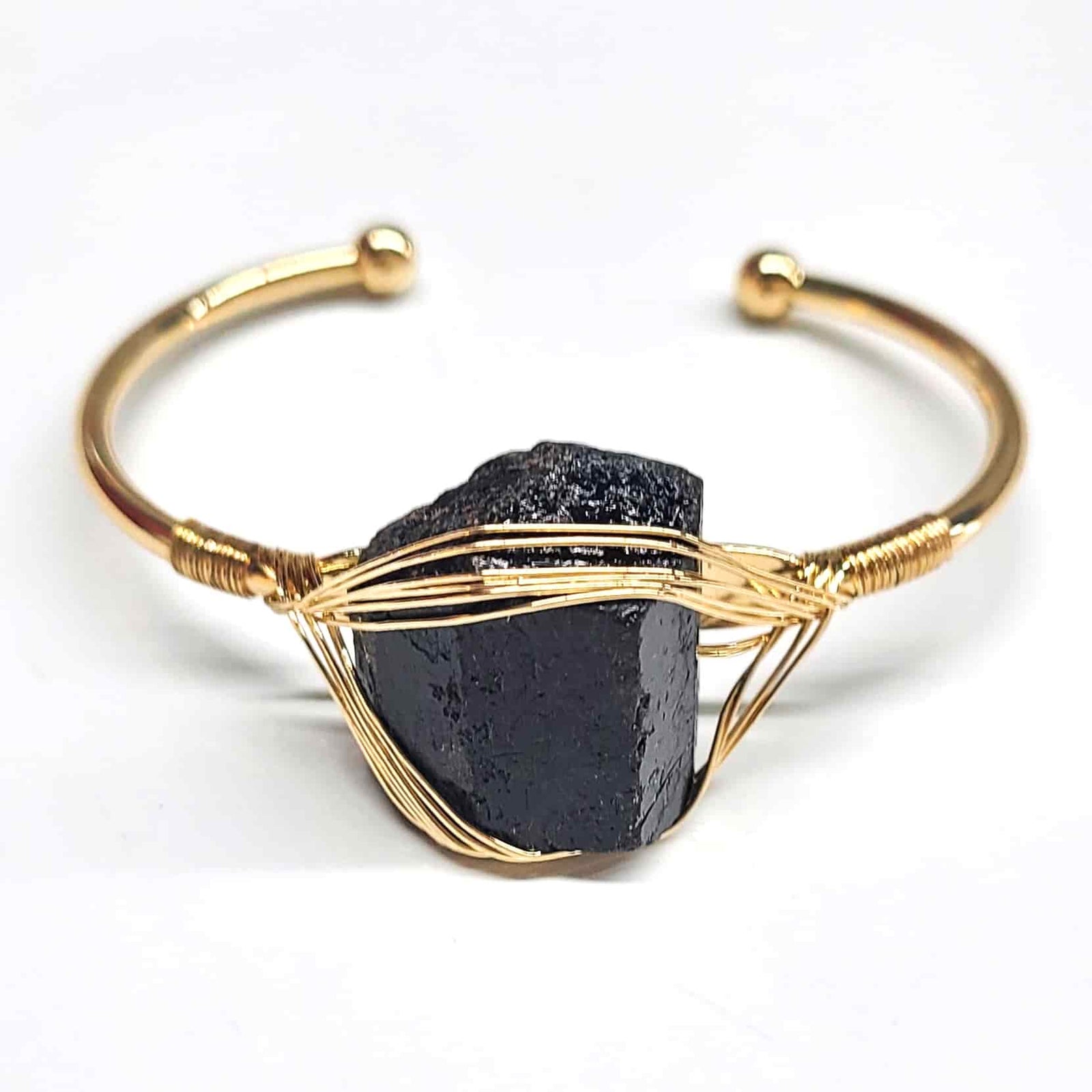Wire Wrapped Crystal Bangle