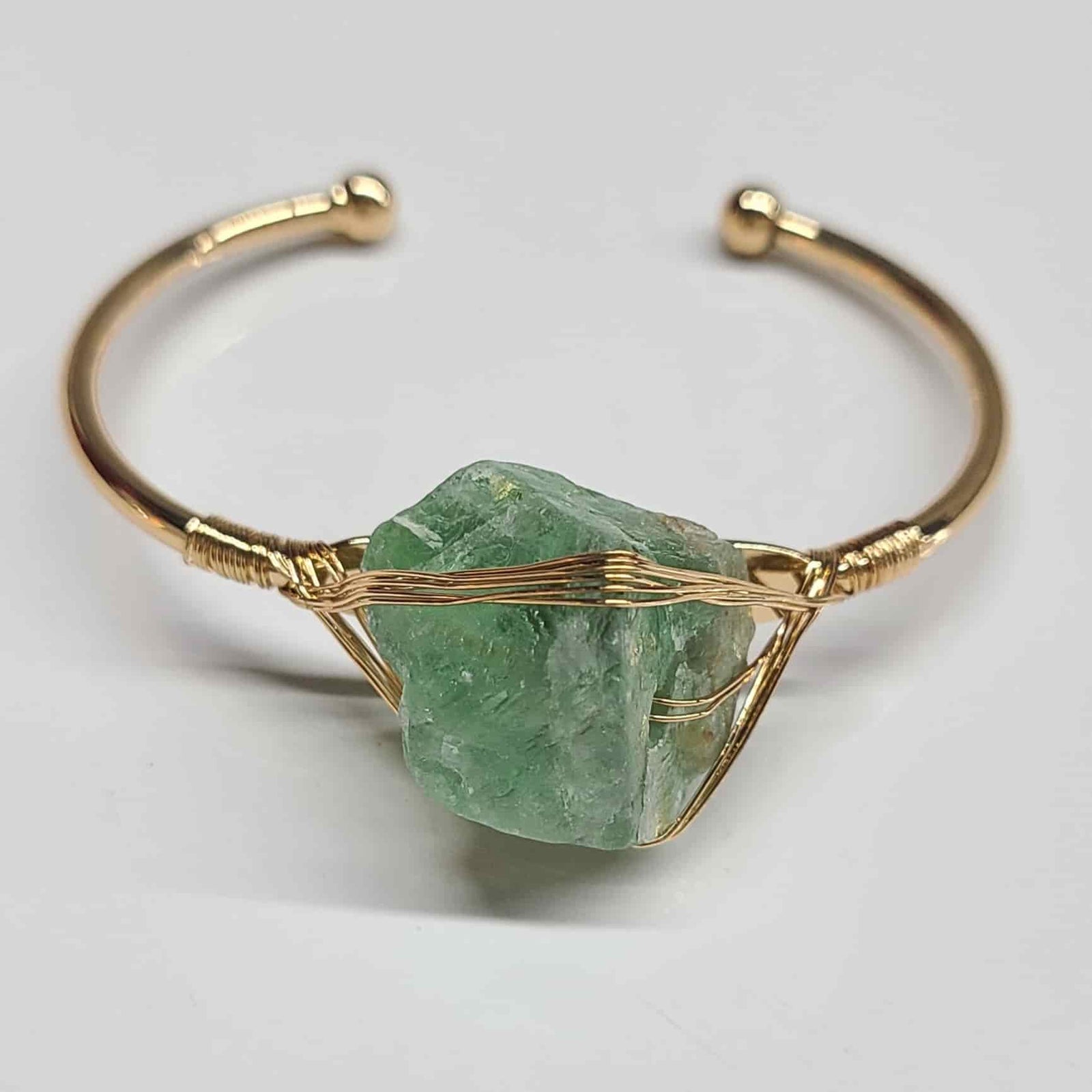 Wire Wrapped Crystal Bangle