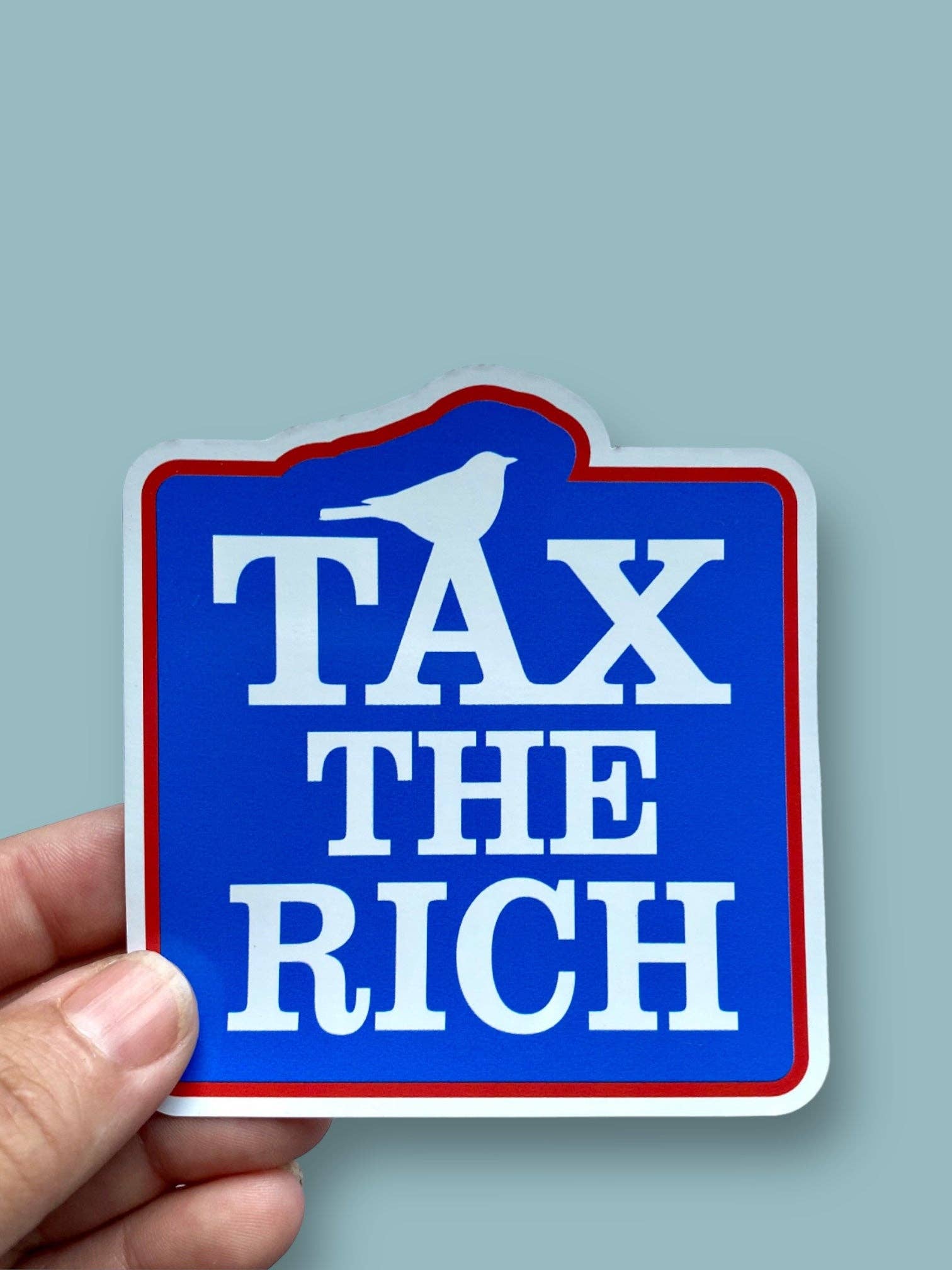 Tax the rich sticker