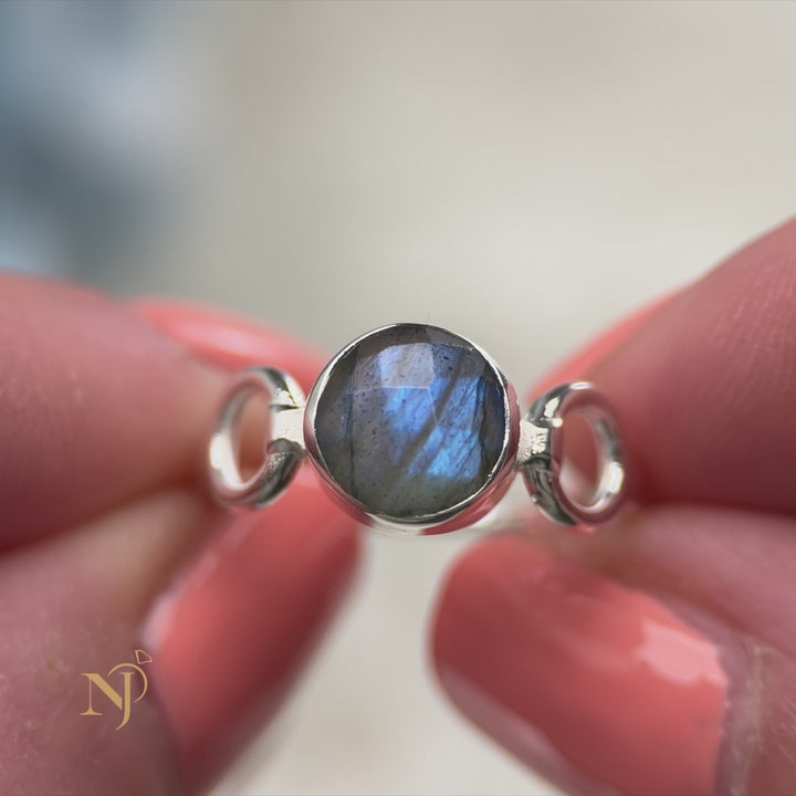 Labradorite Sterling Silver Trinity Ring