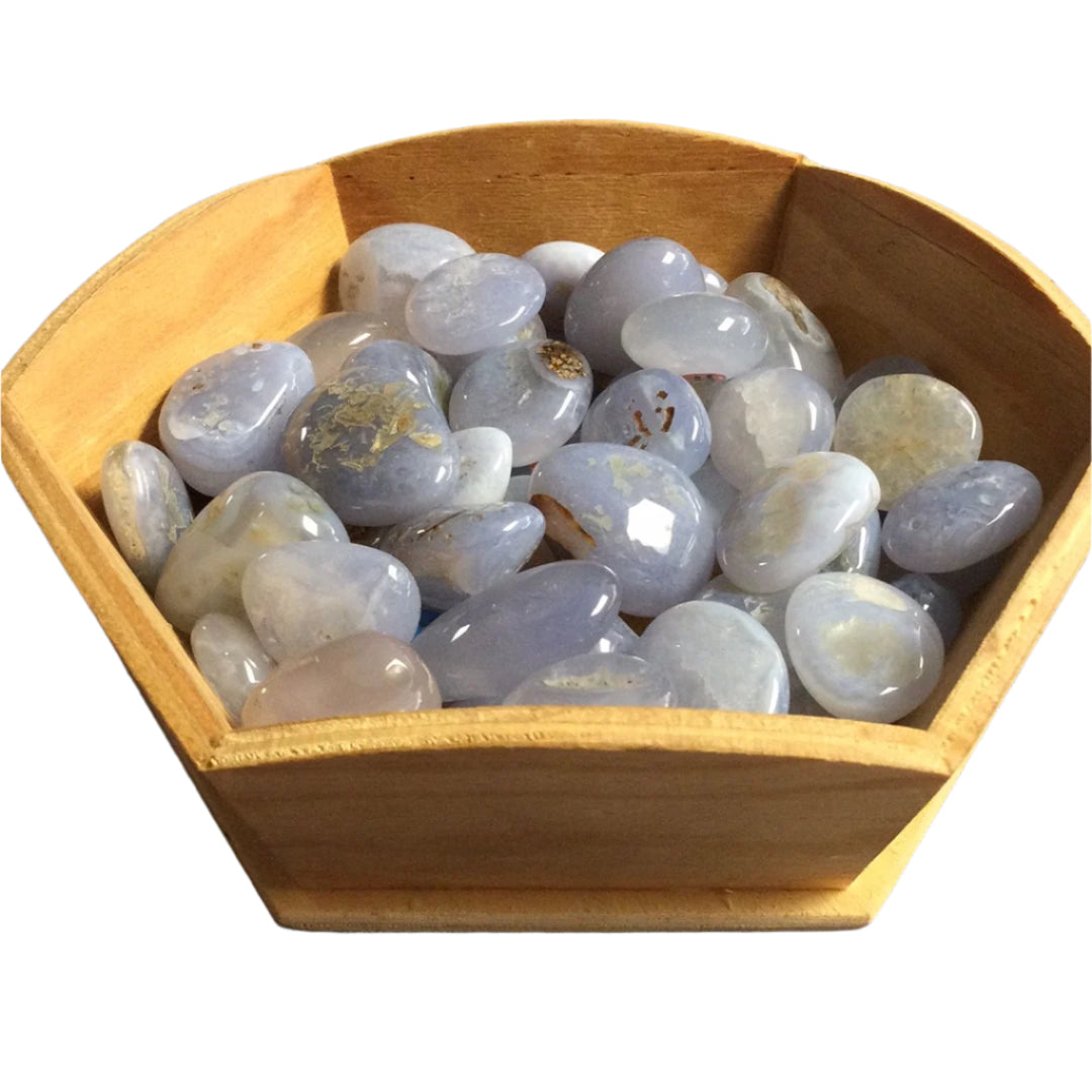 Chalcedony Blue Tumbled
