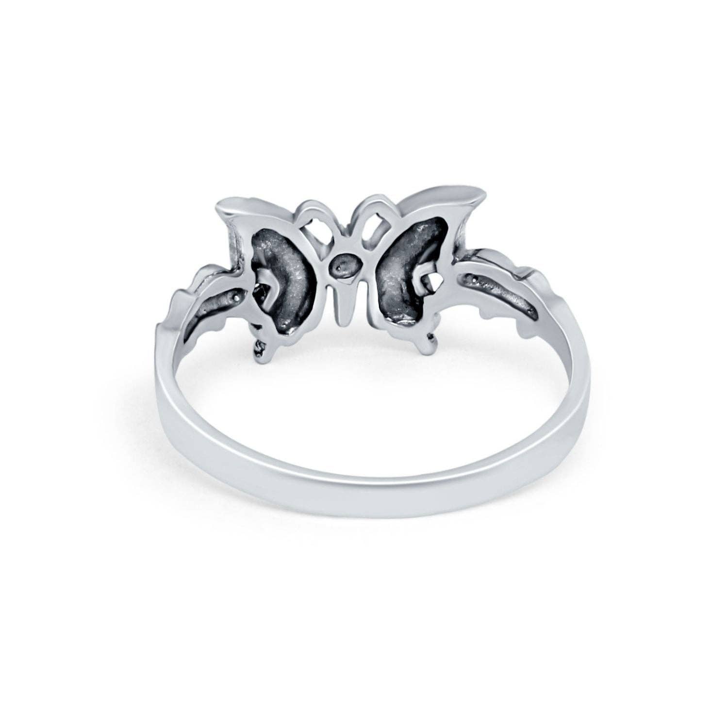 Sterling Silver Butterfly Ring Band
