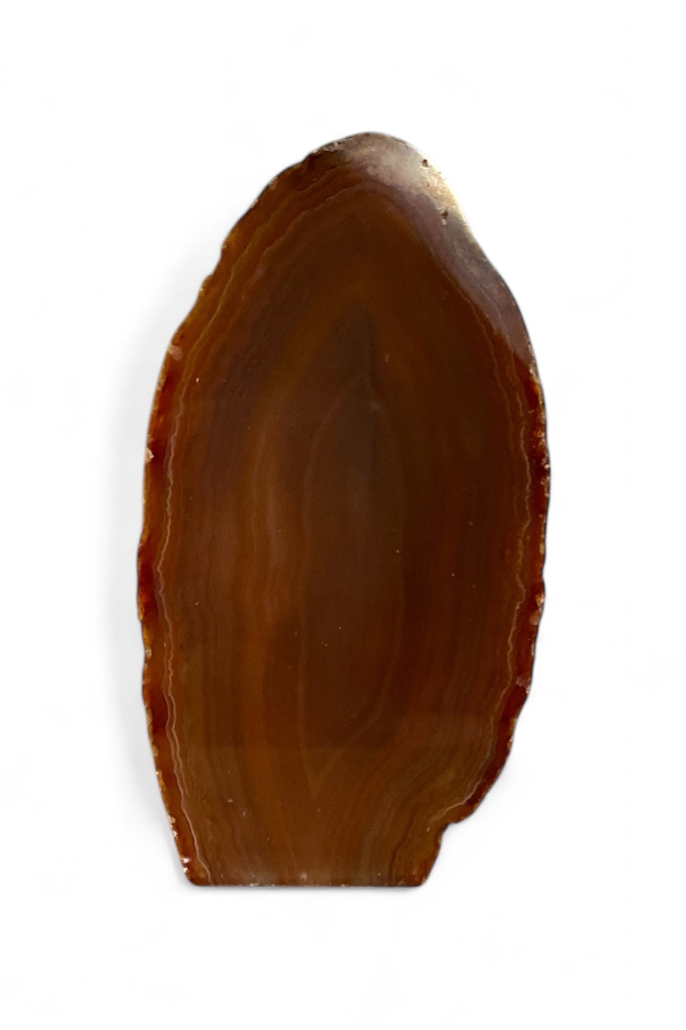 Carnelian Cut Base, one polished side