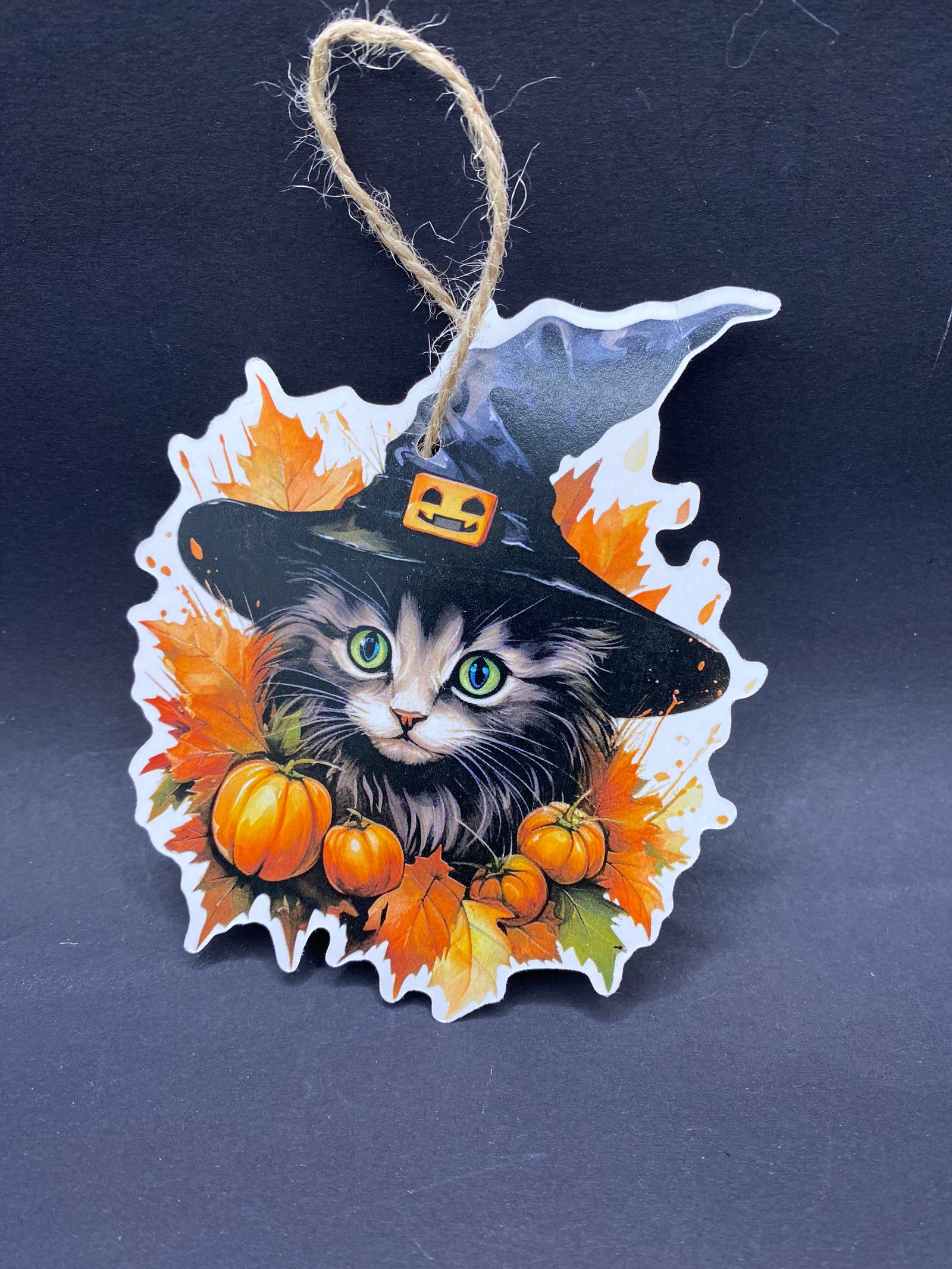 Paper Halloween Cat Ornament