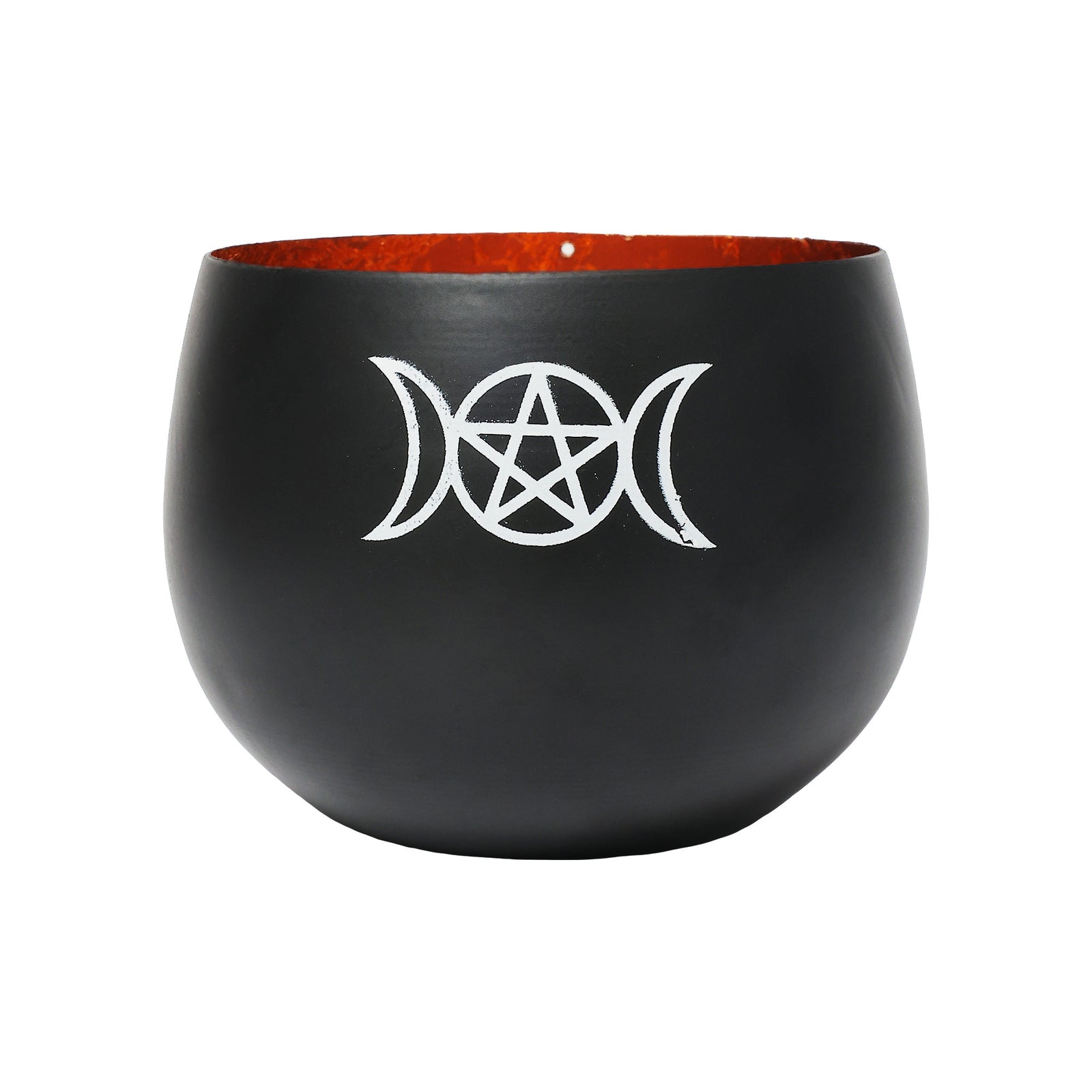 Metal Bowl Triple Moon Candle Holder