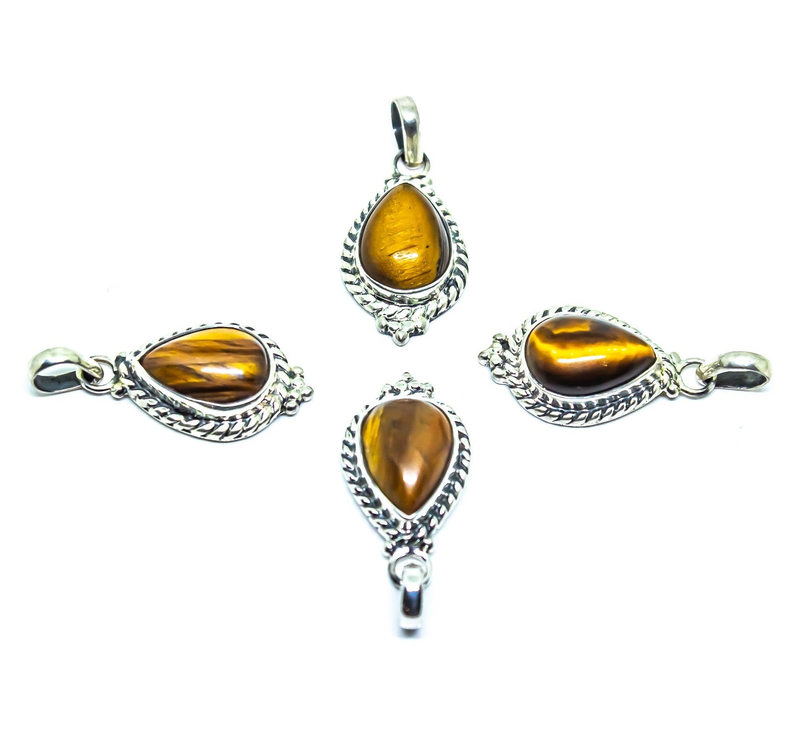 Tigereye Sterling Silver Pendant