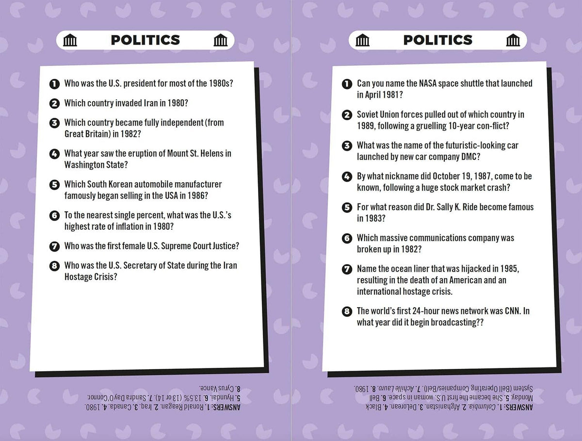 Best Of The 80s: The Trivia Game