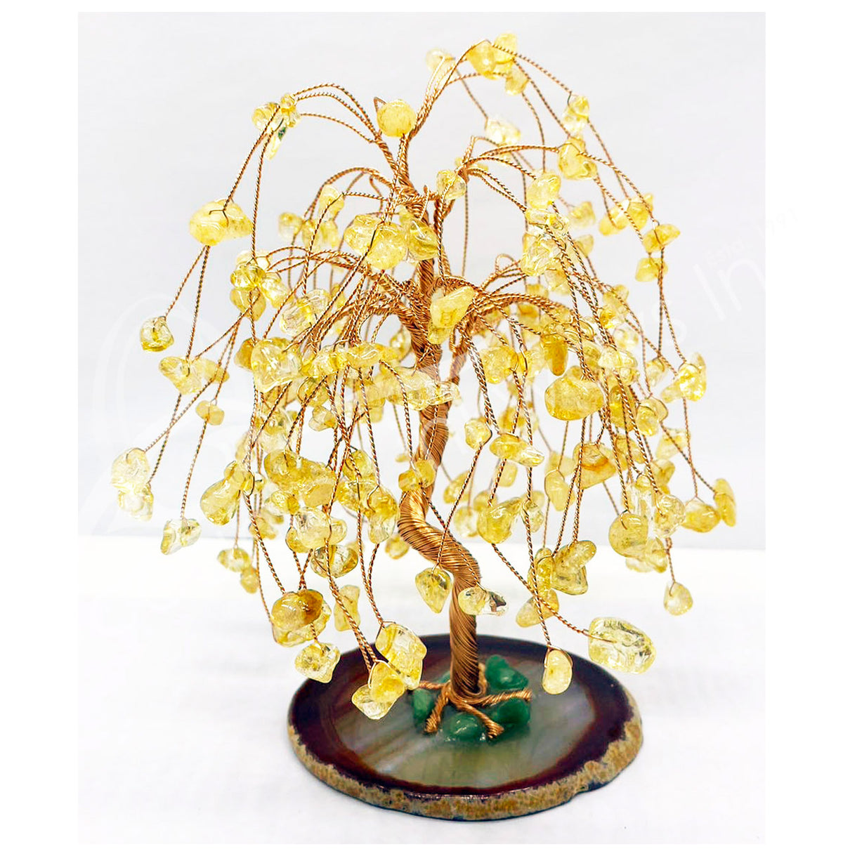Citrine &amp; Copper Crystal Chip Tree (6 inch)