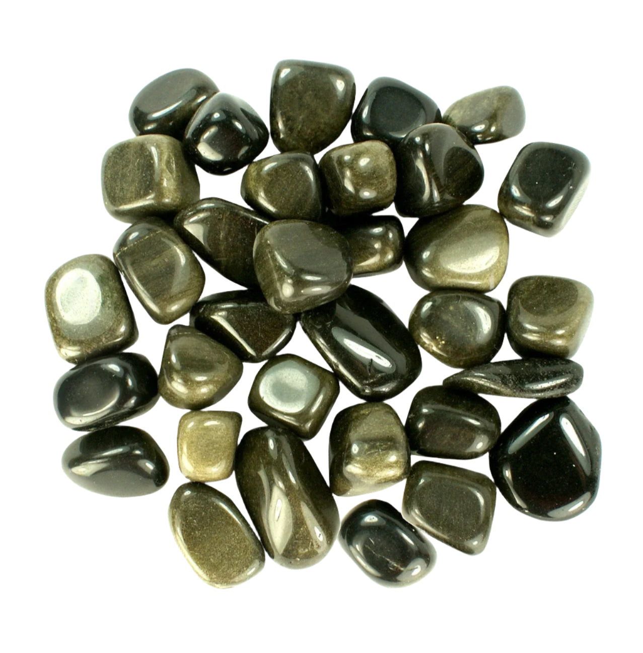 Obsidian Tumbled, Gold Sheen
