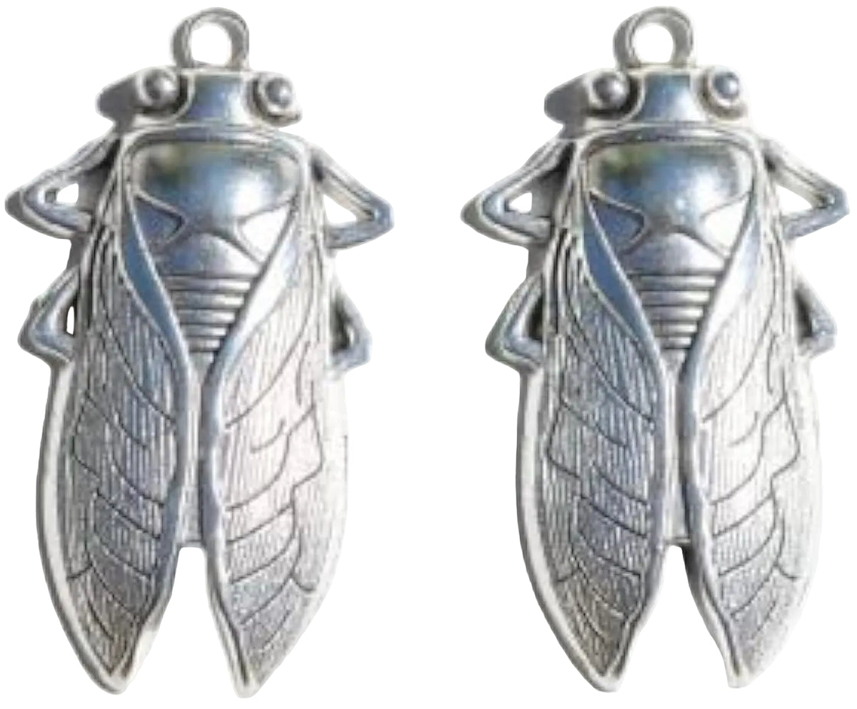 Cicada Necklace (silver tone)