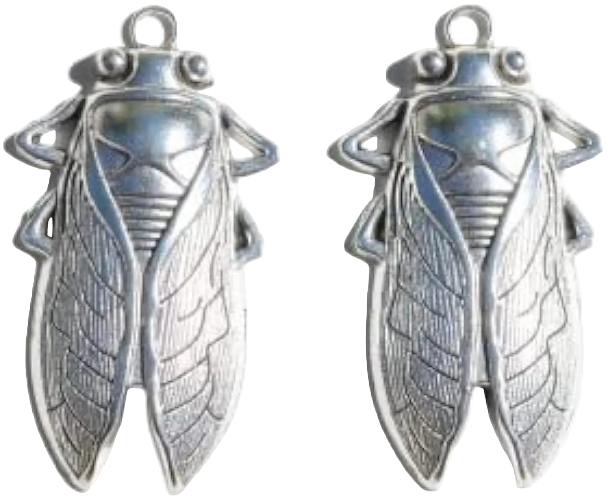 Cicada Necklace (silver tone)