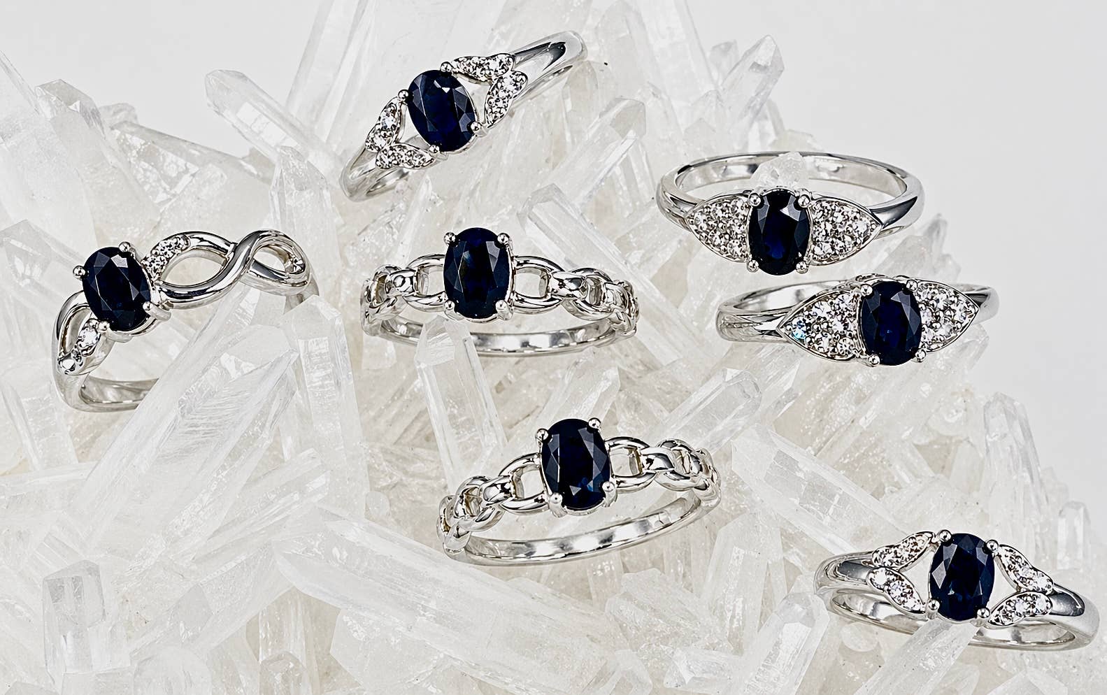 Faceted Natural Sapphire Stainless Steel Rings 4x6mm