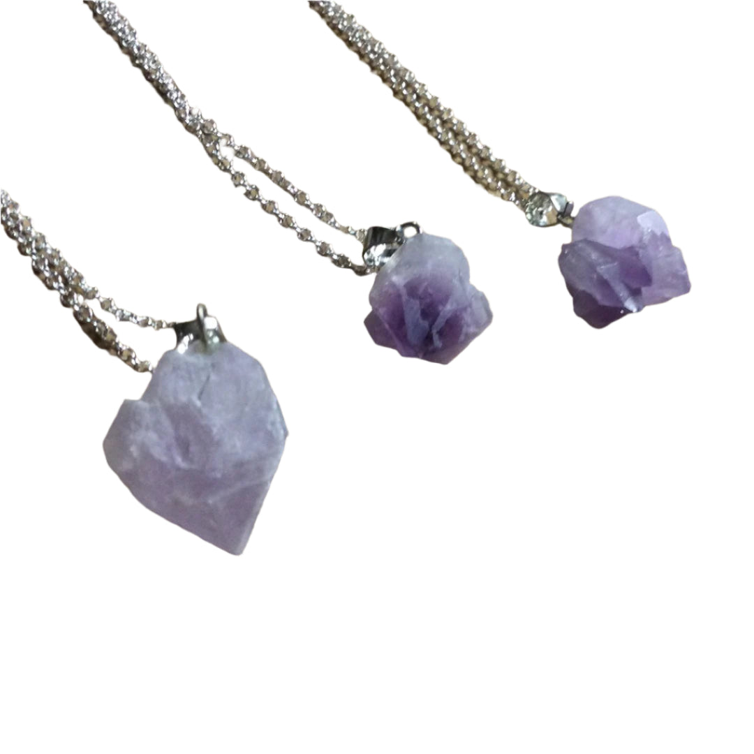 Rough Amythest Necklace