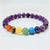 Crystal Chakra Bead Bracelet 8mm