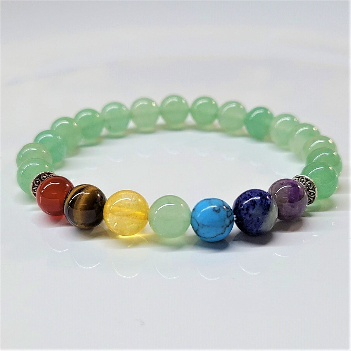 Crystal Chakra Bead Bracelet 8mm