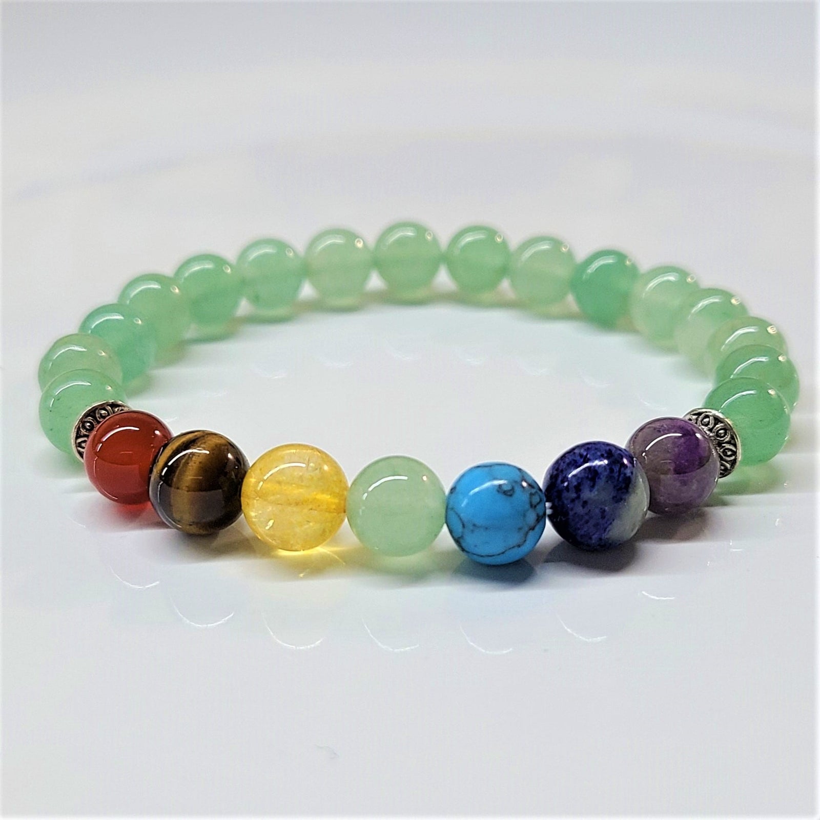Crystal Chakra Bead Bracelet 8mm