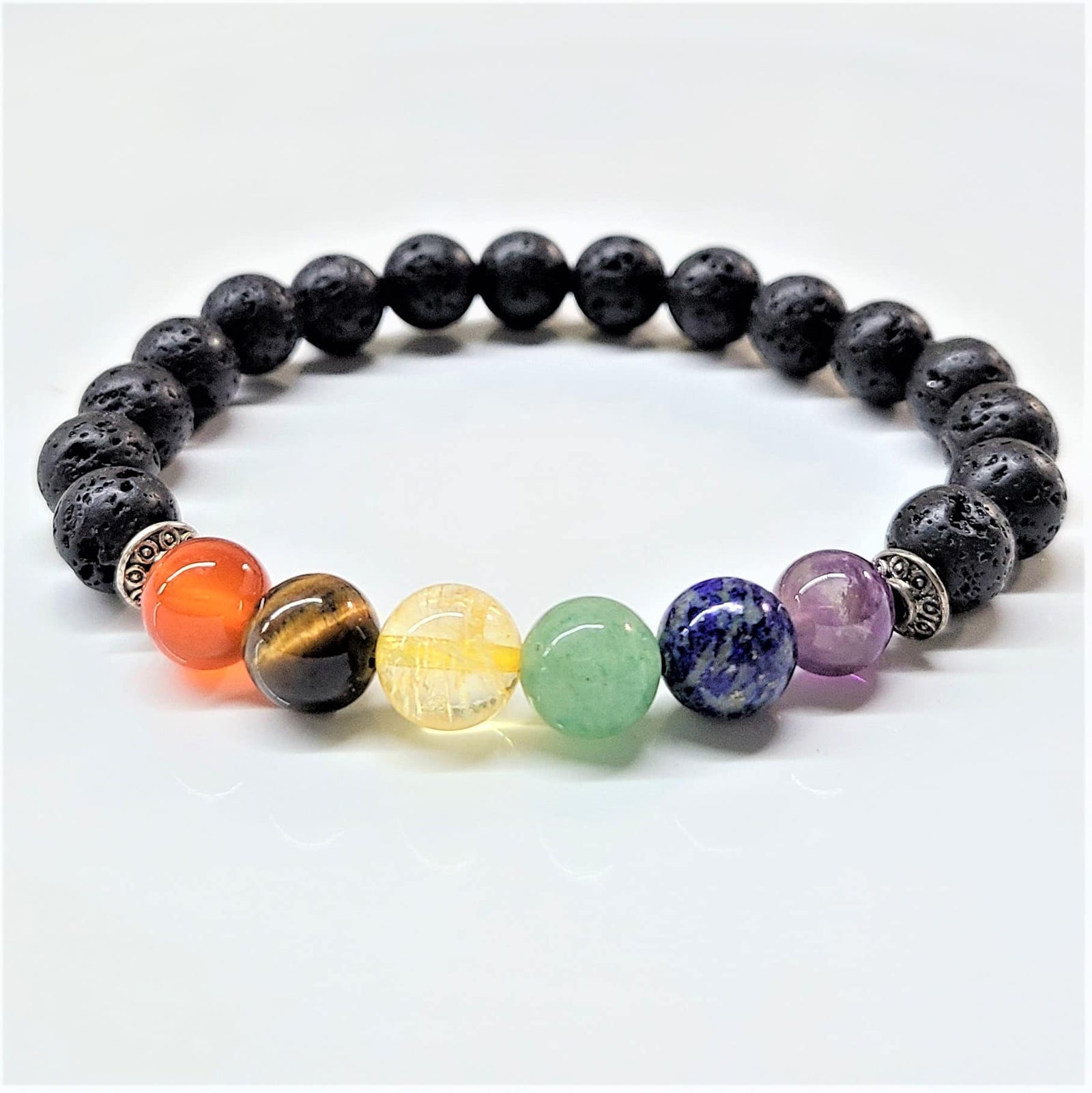 Crystal Chakra Bead Bracelet 8mm