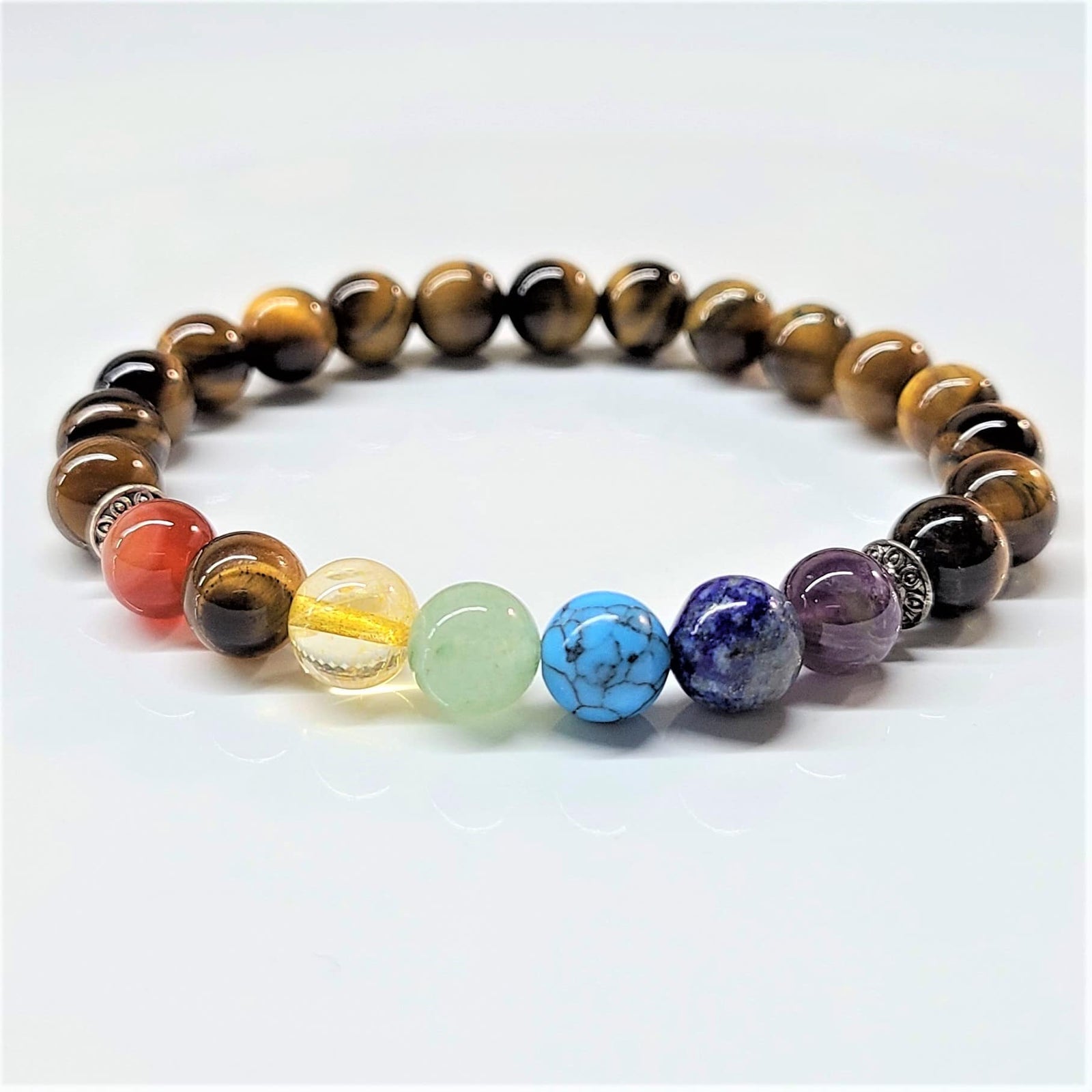 Crystal Chakra Bead Bracelet 8mm