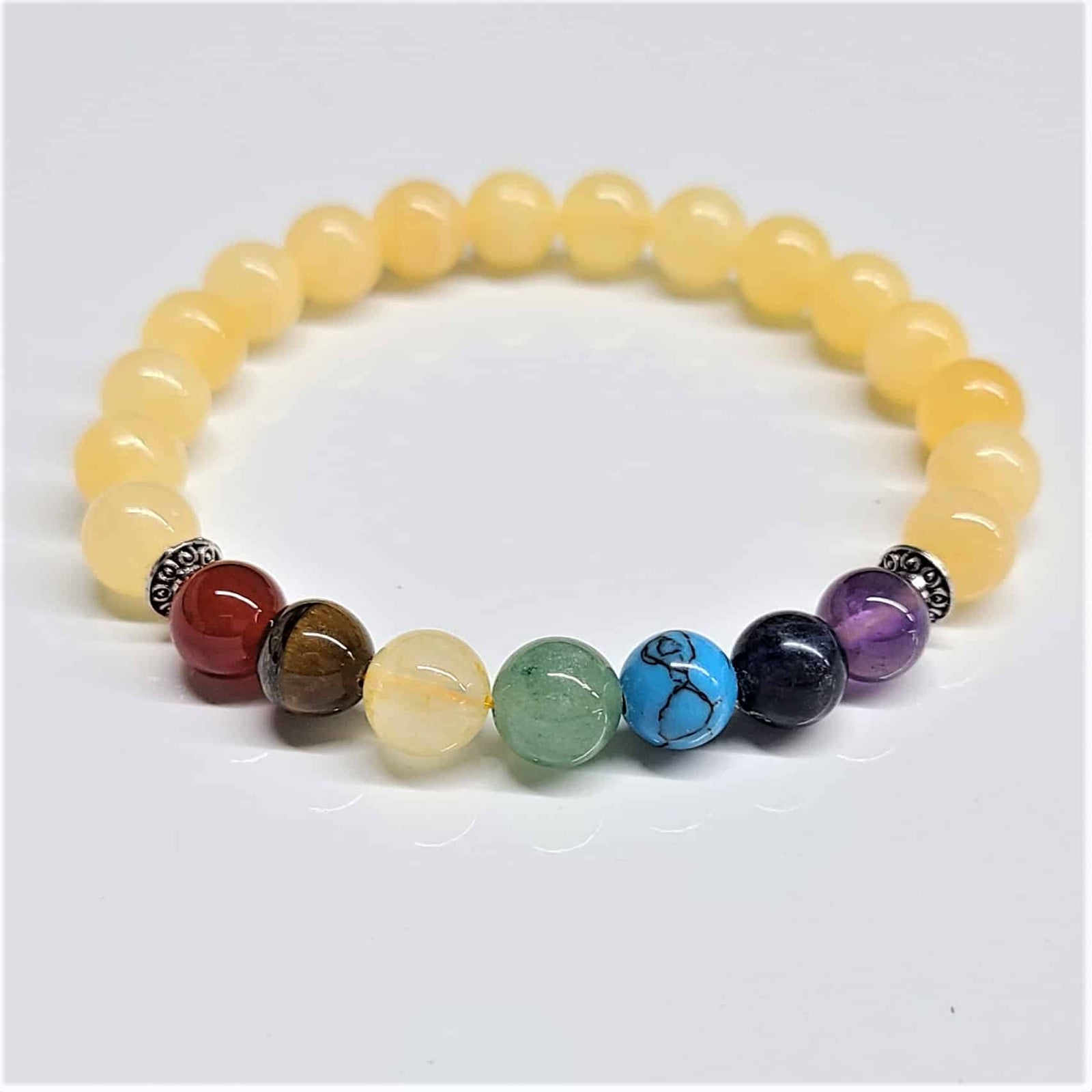 Crystal Chakra Bead Bracelet 8mm