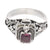 Sterling Silver Square Gemstone Poison Box Locket Ring
