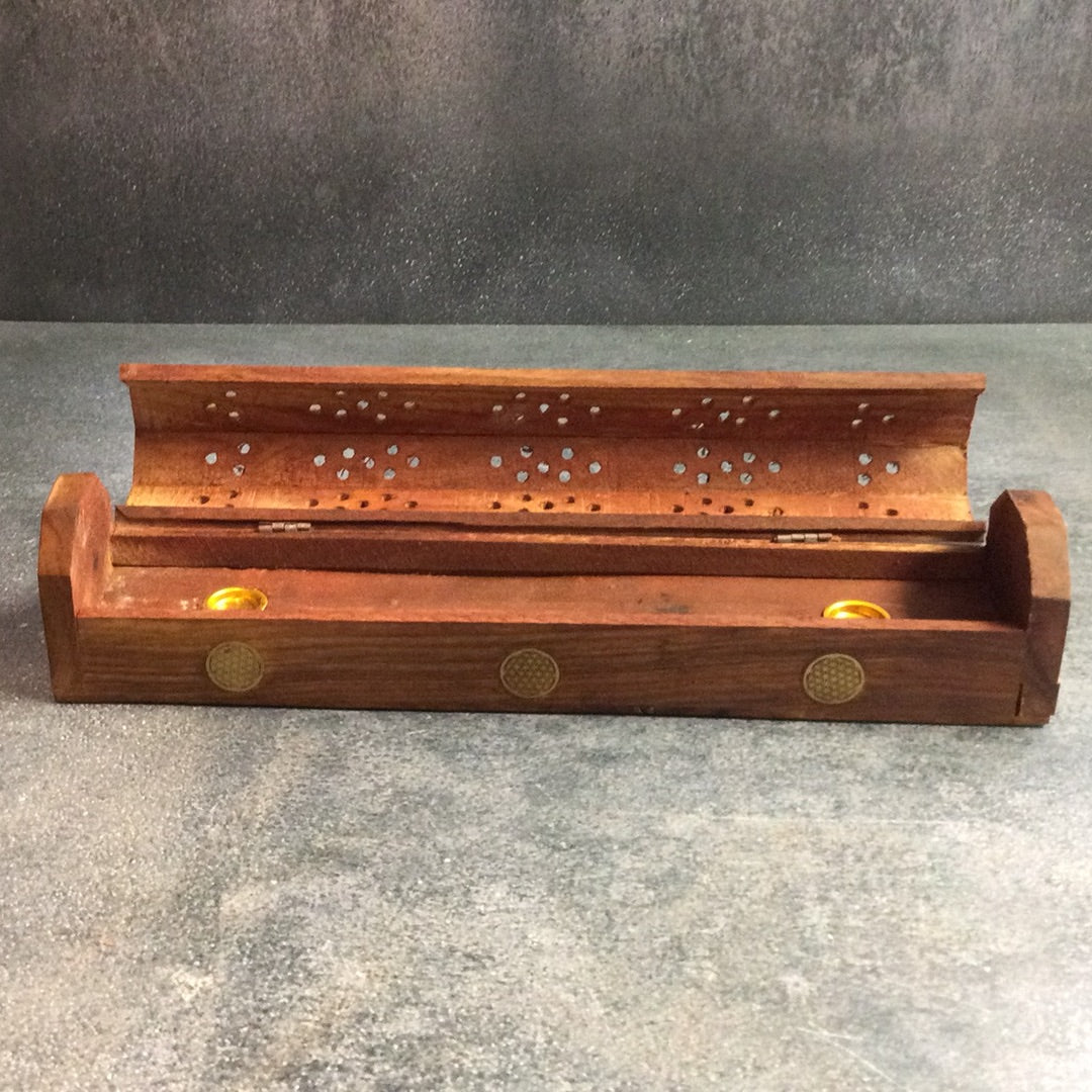 Wooden Coffin Stick and Cone Incense Burners