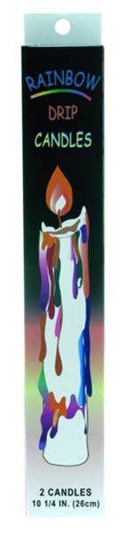 9.5&quot; Multi-Color Drip Candle
