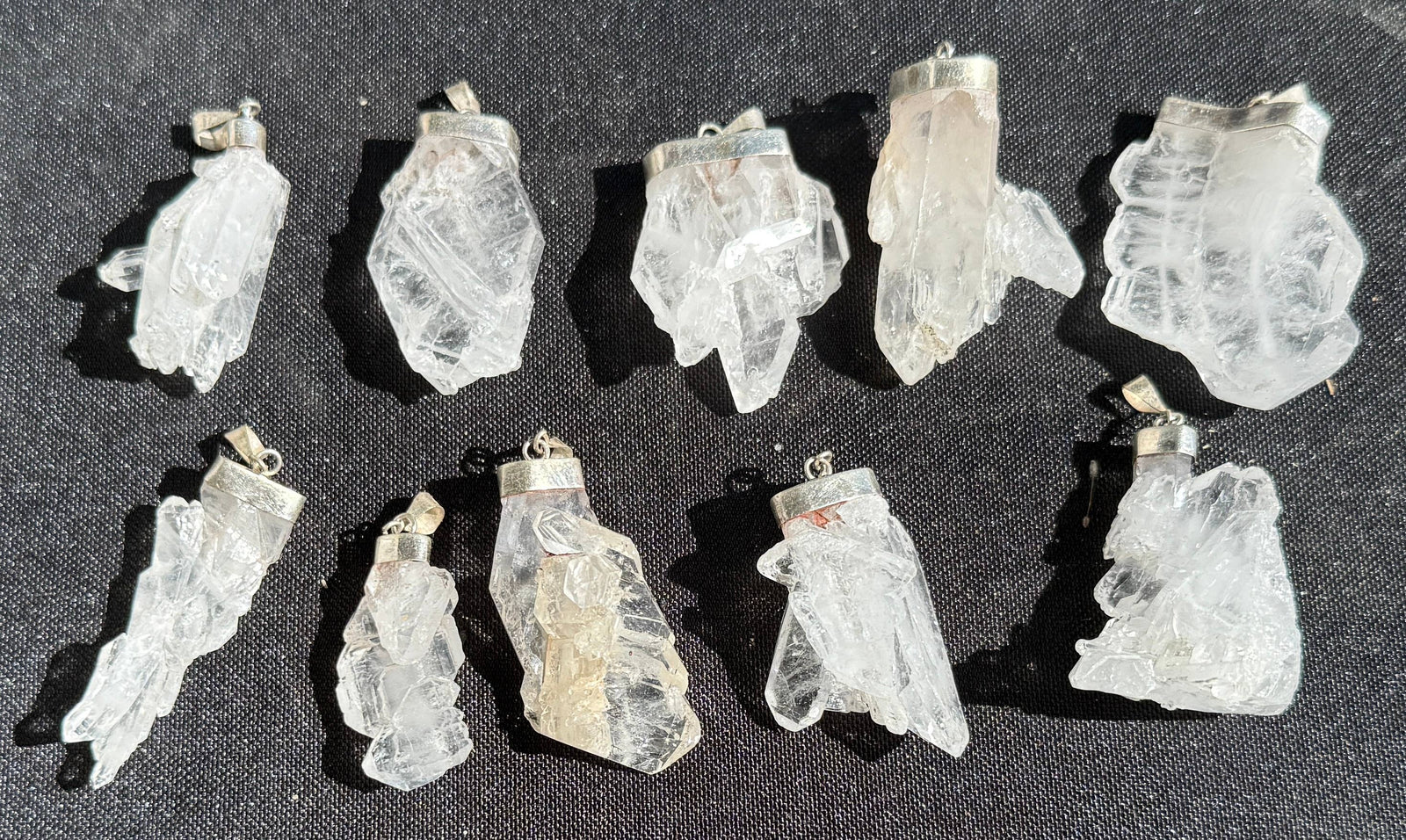 Faden Quartz Pendant with Sterling Silver Cap