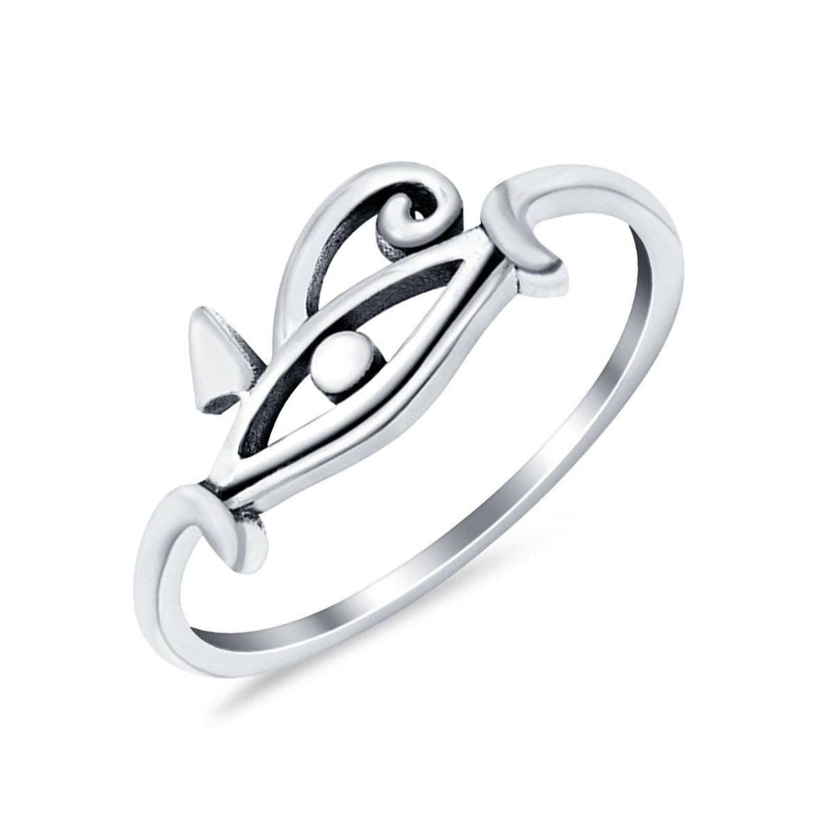 Oxidized Eye Of Horus Ring