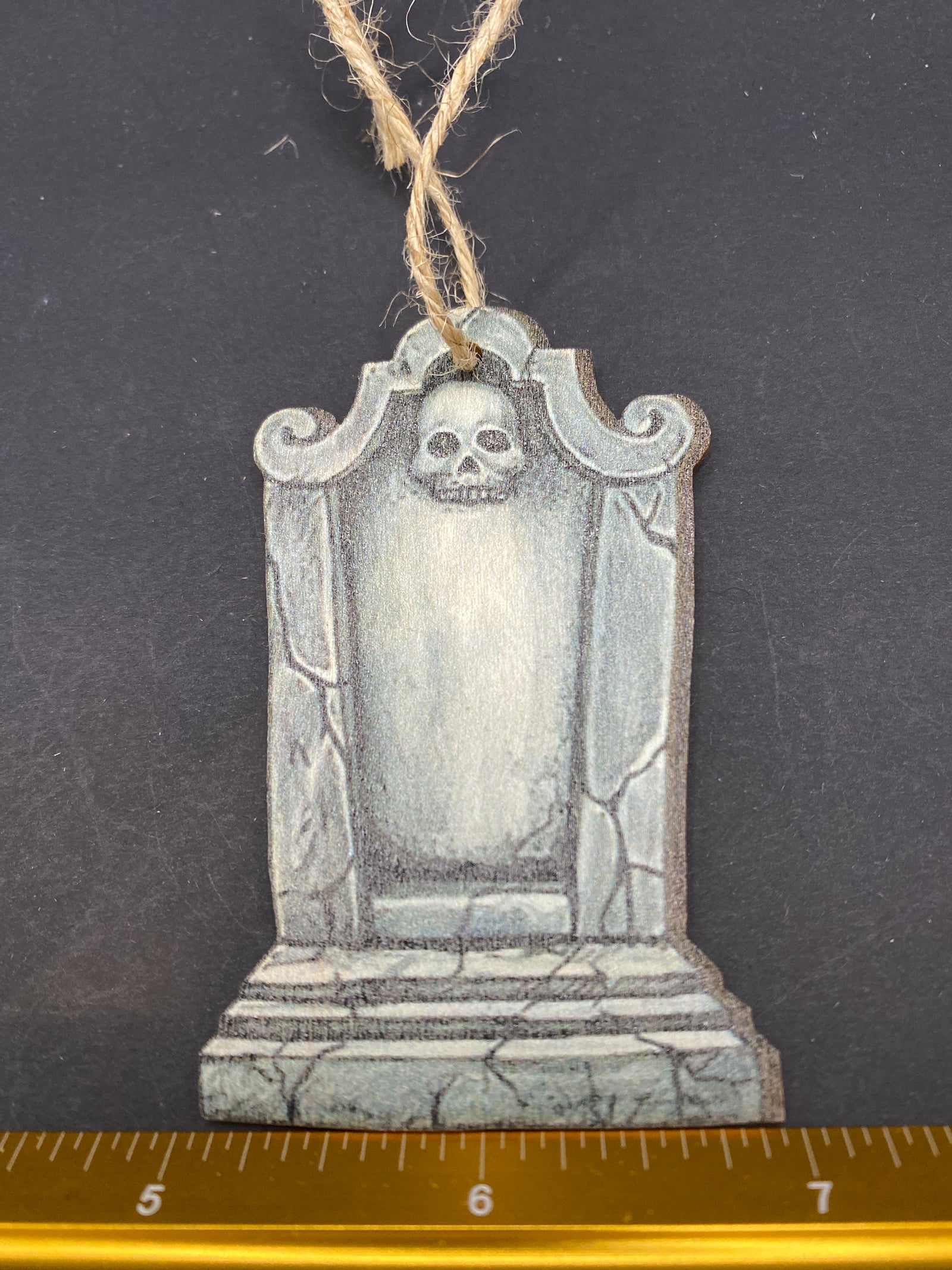 Memento Mori Wooden Ornament