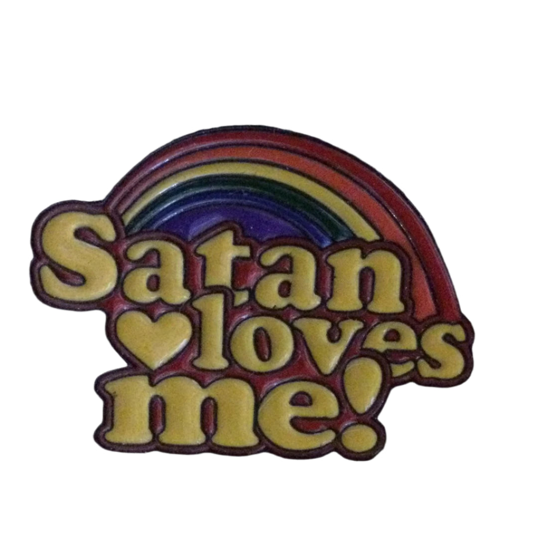 Satan Loves Me Enamel Pin