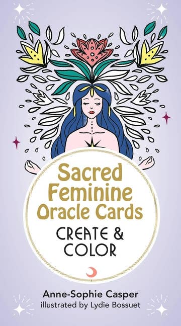 Sacred Feminine Create & Color Oracle Cards 33 Cards