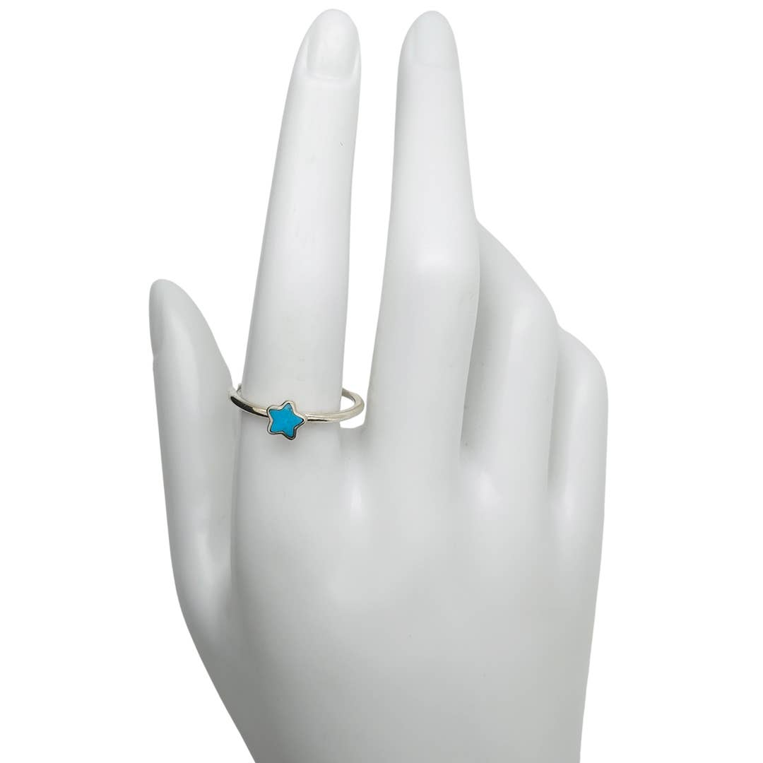 Turquoise Sterling Silver Star Ring