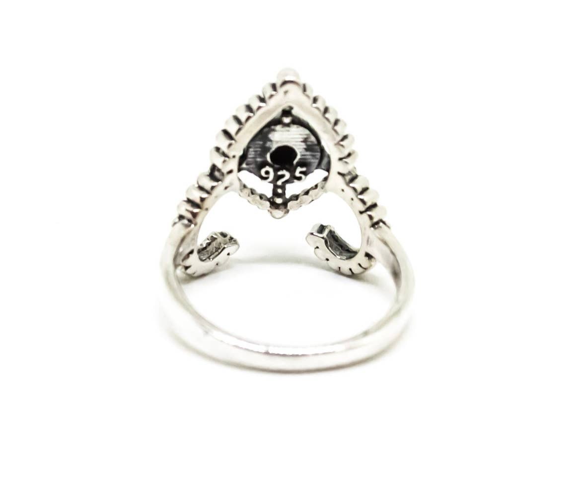 Black Obsidian Ring Sterling Silver 925