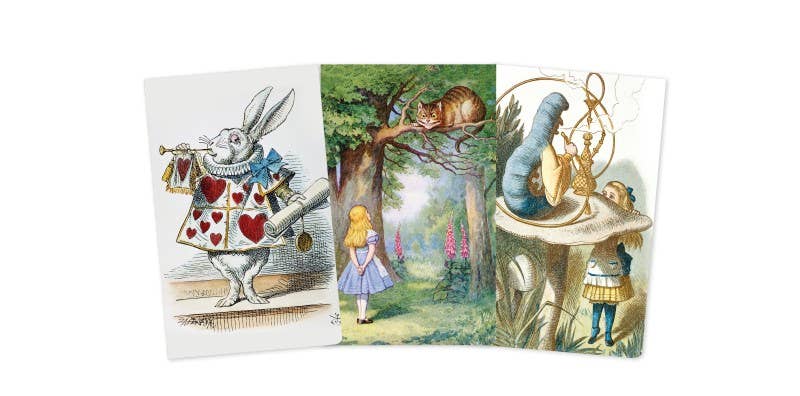 Alice In Wonderland Set of 3 Mini Notebooks