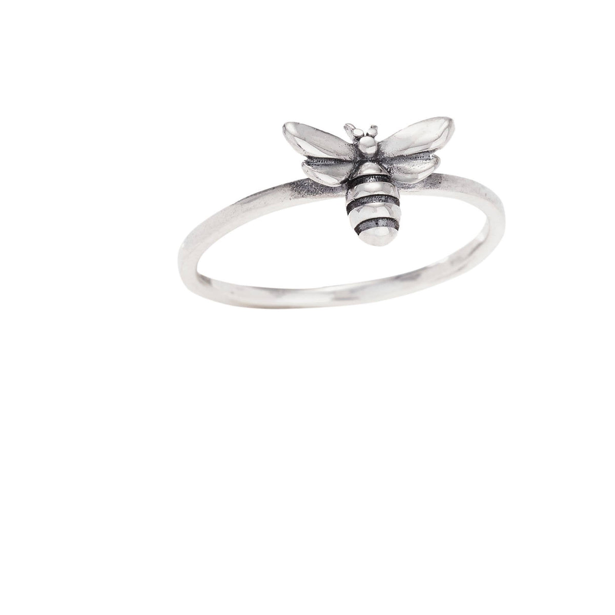 Small Bee Sterling Silver Ring