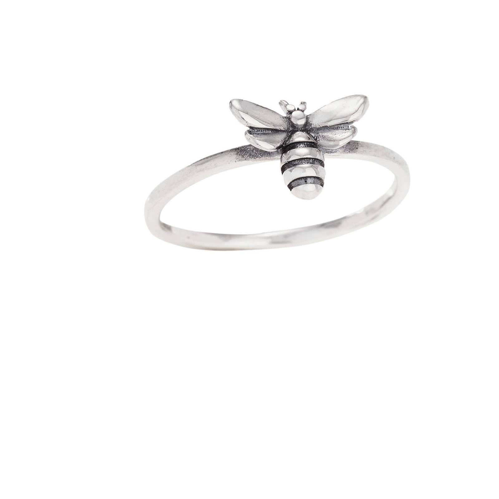 Small Bee Sterling Silver Ring