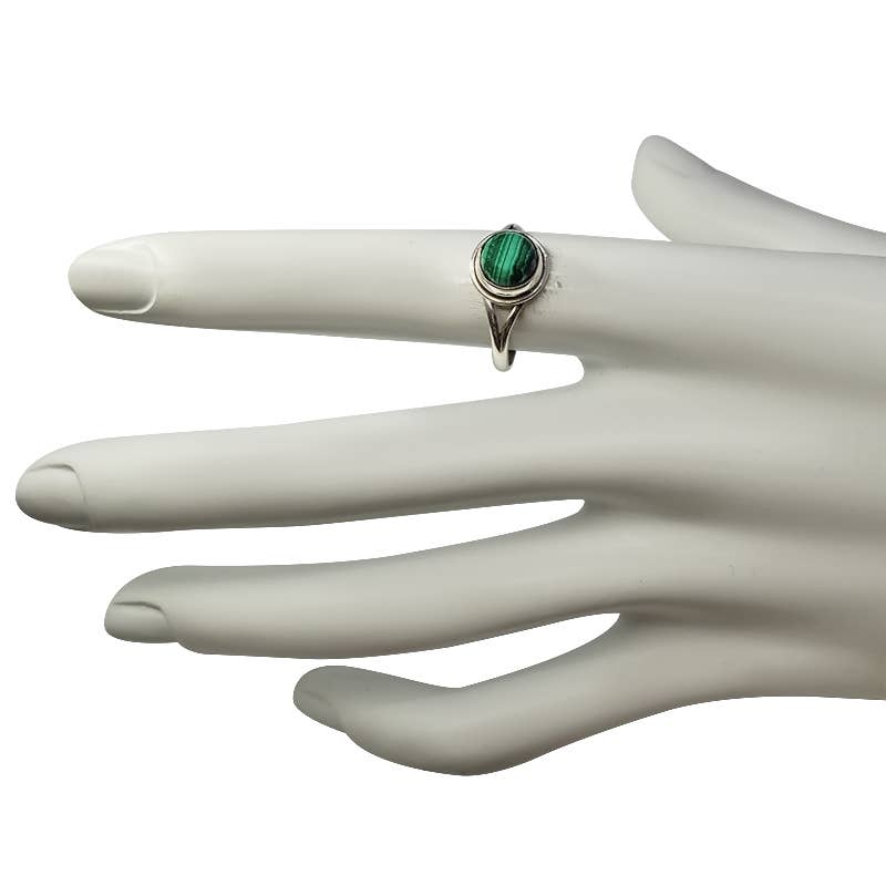Malachite Sterling Silver Ring