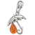 Amber Sterling Silver Umbrella Pendant
