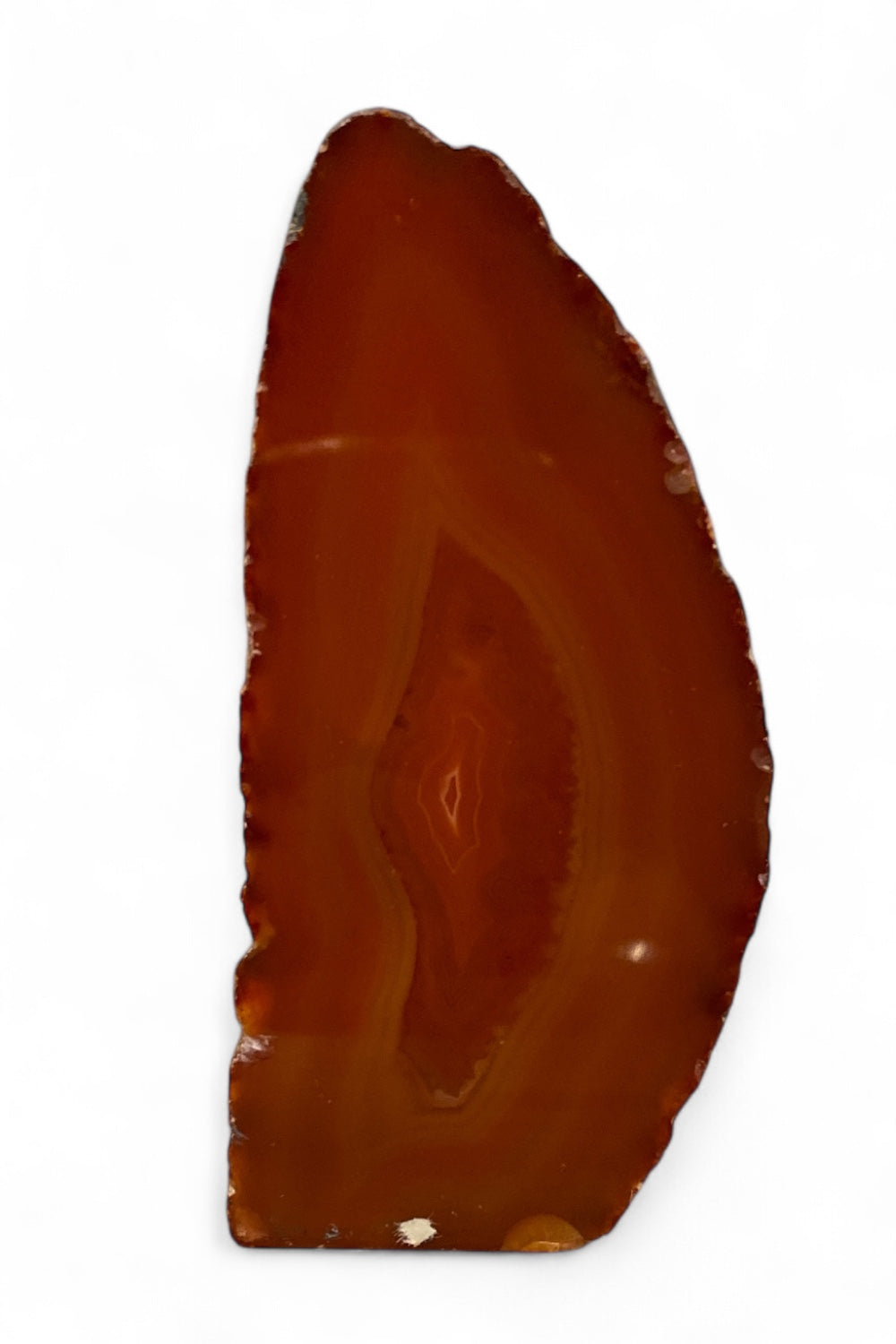 Carnelian Cut Base, one polished side
