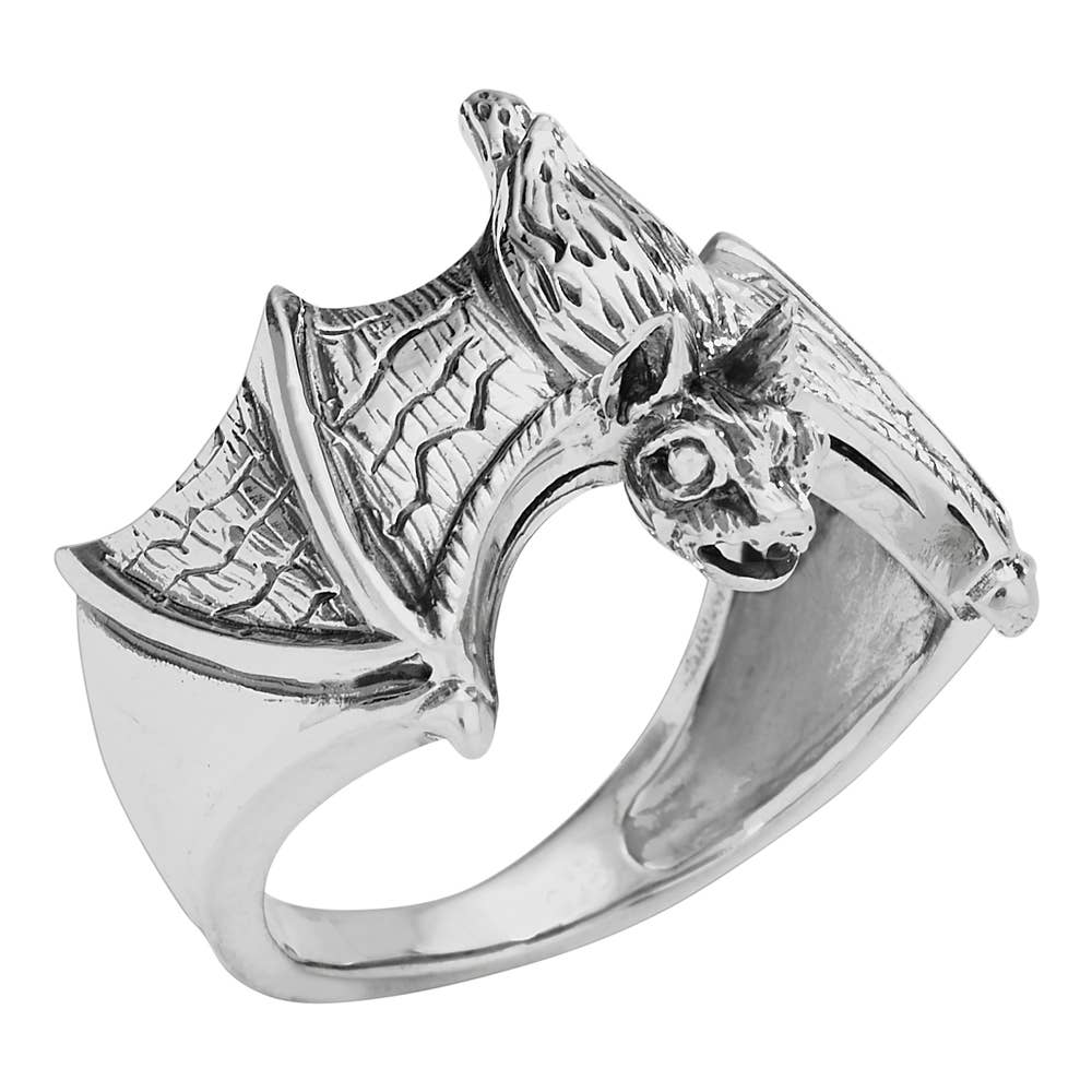 Soaring Sterling Silver Bat Ring