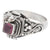 Sterling Silver Square Gemstone Poison Box Locket Ring