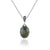 925 Silver Filigree Crown Labradorite Gemstone Woman Pendant