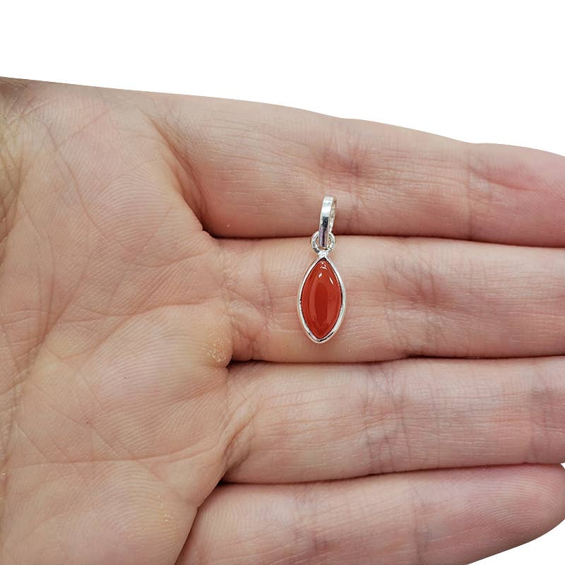Red Onyx Silver Pendant