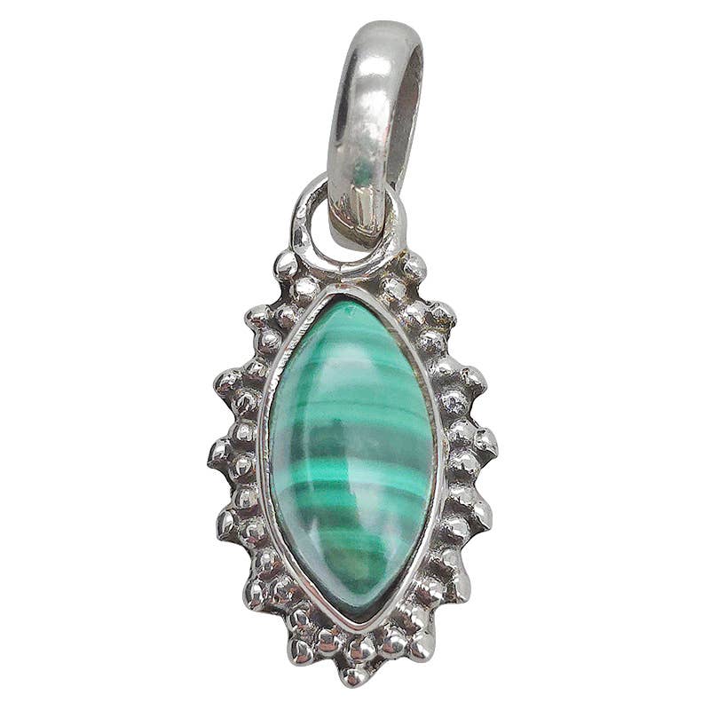 Malachite Sterling Silver Pendant