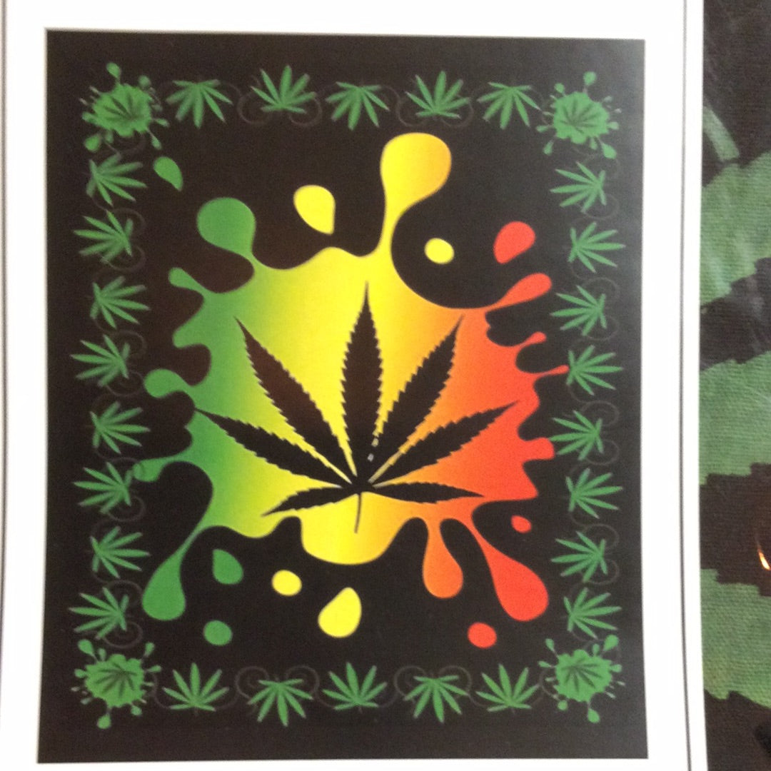 Rasta Leaf  Large Tapestry 86x53